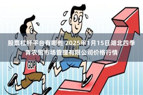 股票杠杆平台有哪些 2025年1月15日湖北四季青农贸市场管理有限公司价格行情